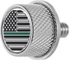 Figurati Designs - FD72-SEAT KN-SS - Seat Mounting Knob - Stainless Steel - Green Line American Flag