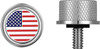 Figurati Designs - FD20-SEAT KN-SS - Seat Mounting Knob - Stainless Steel - American Flag