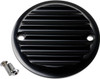Joker Machine - 02-98-1 - Points Cover - Finned - 2 Hole - Black Anodized