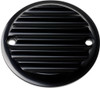 Joker Machine - 02-98-1 - Points Cover - Finned - 2 Hole - Black Anodized