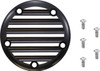 Joker Machine - 02-99TC - Points Cover - Finned - 5 Hole - Black Anodized/Silver