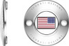 Figurati Designs - FD20-TC-2H-SS - Timing Cover - 2 Hole - American Flag - Reversed - Stainless Steel