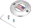 Figurati Designs - FD20-TC-2H-SS - Timing Cover - 2 Hole - American Flag - Reversed - Stainless Steel