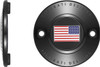 Figurati Designs - FD21R-TC-2H-BLK - Timing Cover - 2 Hole - American Flag - Reversed - Black