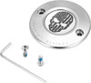 Figurati Designs - FD27-TC-2H-SS - Timing Cover - 2 Hole - Skull - Contrast Cut - Stainless Steel