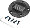 Figurati Designs - FD26R-TC-5H-BLK - Timing Cover - 5 Hole - American Flag - Contrast Cut - Black