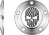Figurati Designs - FD27-TC-5H-SS - Timing Cover - 5 Hole - Skull - Contrast Cut - Stainless Steel