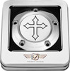 Figurati Designs - FD41-TC-5H-SS - Timing Cover - 5 Hole - Cross - Stainless Steel