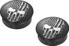Figurati Designs - FD28-BKSKULL-CC - Swing Arm Covers - Contrast Cut - American Flag Skull - Custom - Black Figurati Designs - FD28-BKSKULL-CC - Swing Arm Covers - Contrast Cut - American Flag Skull - Custom - Black