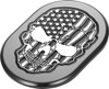 Figurati Designs - FD28-AC-BLK-LT - Antenna Cover - Left Rear Fender - Contrast Cut American Flag Skull - Black
