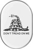 Figurati Designs - FD40-AC-SS-LT - Antenna Cover - Left Rear Fender - Don't Tread On Me - Chrome