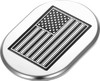 Figurati Designs - FD26-AC-SS-RT - Antenna Cover - Right Rear Fender - Contrast Cut American Flag - Chrome