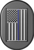 Figurati Designs - FD71-AC-BLK-LT - Antenna Cover - Left Rear Fender - Blue Line American Flag - Black