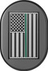 Figurati Designs - FD72-AC-BLK-LT - Antenna Cover - Left Rear Fender - Green Line American Flag - Chrome