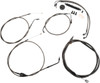 La Choppers - LA-8006KT-13M - Handlebar Cable/Brake Line Kit - 12" - 14" Ape Hanger Handlebars - Midnight