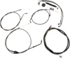 La Choppers - LA-8006KT-16M - Handlebar Cable/Brake Line Kit - 15" - 17" Ape Hanger Handlebars - Midnight