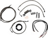 La Choppers - LA-8012KT2-16M - Complete Midnight Braided Cable Kit - 15"-17" Handlebars - '14-'15 FLHX