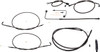 La Choppers - LA-8151KT-19M - Handlebar Cable/Brake Line Kit - 18" - 20" Ape Hanger Handlebars - Midnight