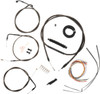 La Choppers - LA-8230KT2-13M - Complete Midnight Braided Cable Kit - 12"-14" Handlebars - '12-'17 FXDF