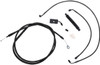 La Choppers - LA-8152KT-13M - Handlebar Cable/Brake Line Kit - 12" - 14" Ape Hanger Handlebars - Midnight