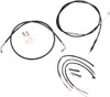 La Choppers - LA-8153KT2-19B - Handlebar Cable/Brake Line Kit - Complete - 18" - 20" Handlebars - Black Vinyl