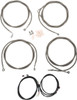 La Choppers - LA-8054KT3-13 - Complete Plug-and-Play Cable Kit - 12" - 14" Handlebars - '17-'20 Touring - ABS - Stainless