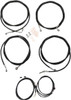 La Choppers - LA-8054KT3-13B - Complete Plug-and-Play Cable Kit - 12" - 14" Handlebars - '17-'20 Touring - ABS - Black