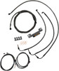 La Choppers - LA-8055KT3-19M - Complete Plug-and-Play Cable Kit - 18" - 20" Handlebars - '17-'19 Touring - Midnight