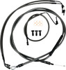 La Choppers - LA-8154KT-19M - Handlebar Cable/Brake Line Kit - 18" - 20" Ape Hanger Handlebars - Midnight