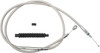 La Choppers - LA-8320C13 - Stainless Steel Braided Clutch Cable - 12"-14" Ape Hangers - '07-'22 Sportster