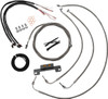La Choppers - LA-8055KT2-08 - Complete Stainless Braided Handlebar Cable/Brake Line Kit - Mini Handlebars - '17-'20 Touring
