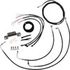 La Choppers - LA-8055KT2-16B - Handlebar Cable/Brake Line Kit - Complete - 15" - 17" Handlebars - Black Vinyl