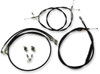 La Choppers - LA-8122KT-13B - Standard Black Vinyl Handlebar Cable/Brake Line Kit - 12"-14" Ape Hangers - '15 FXSB