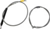 La Choppers - LA-8156KT2-16 - Complete Stainless Braided Handlebar Cable/Brake Line Kit - 15"-17" Handlebars - '18-'22 Softail