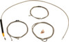 La Choppers - LA-8059KT-08 - Standard Stainless Braided Handlebar Cable/Brake Line Kit - Stock Ape Hangers - '23-'24 Touring