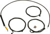 La Choppers - LA-8059KT-08M - Handlebar Cable/Brake Line Kit - Stock Ape Hanger Handlebars - Midnight