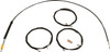 La Choppers - LA-8059KT-16B - Standard Black Vinyl Handlebar Cable/Brake Line Kit - 15"-17" Ape Hangers - '23-'24 Touring