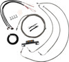 La Choppers - LA-8058KT2-08 - Complete Stainless Braided Handlebar Cable/Brake Line Kit - Stock Bars - '21-'22 FLTR