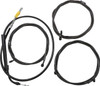 La Choppers - LA-8058KT2-13M - Complete Midnight Braided Cable Kit - 12"-14" Handlebars - ABS - '21-'22 Touring