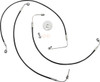 La Choppers - LA-8154B13B - Brake Line - 12" - 14" Ape Hanger Handlebars - Black