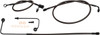 La Choppers - LA-8151B13M - Brake Lines - 12" - 14" Ape Hanger Handlebars - Midnight