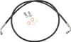 La Choppers - LA-8220B16B - Brake Line - 15" - 17" Ape Hanger Handlebars - Black