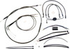 Magnum Shielding - 487201 - Black Pearl™ Designer Handlebar Installation Kit - 12"-14" - '12-'17 FXDF