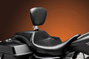Le Pera - LK-987DLBR - Outcast Daddy Long Legs Seat - Full-Length - w/ Backrest - Smooth - Black - FL '08-'23