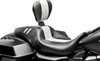 Le Pera - LK-987BRGTWDM - Outcast GT Seat - Full-Length - With Backrest - Black Double Diamond w/ White Inlay - FL '08-'23