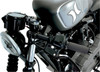 Rsd - 0207-2001-B - Cafe Gauge/Headlight Relocators - Black Anodized