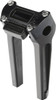 Thrashin Supply Co. - TSC-8025-1 - Handlebar Risers - Straight - 8" - Gauge Cutout - Black