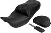 Saddlemen - 808-07B-185B0 - Roadsofa™ Seat - with Backrest - Carbon Fiber - Black Stitch - FL '08-'19