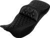 Saddlemen - 808-07B-207A0 - Roadsofa™ Extended Reach Seat - without Backrest - Lattice Stitch - Carbon Fiber - FL '08-'23