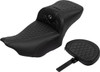 Saddlemen - 823-07-190B2 - Roadsofa™ Extended Reach Seat - with Backrest - Honeycomb - Dark Gray Stitch - FLTR/FLHX '23-'24